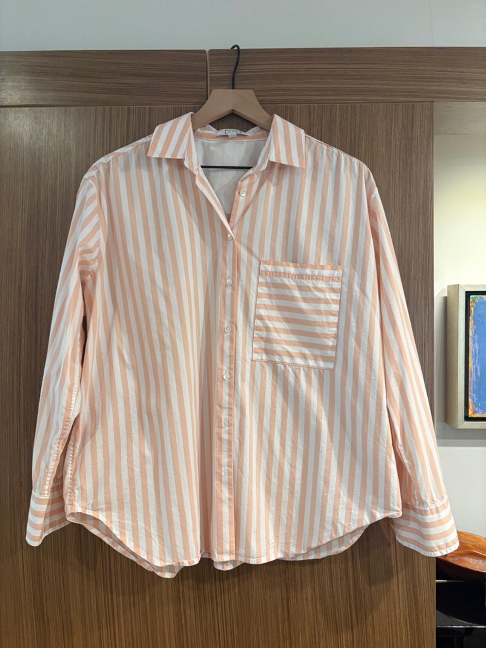 AYR:  The Deep End Shirt, Size M, Cherry Blossom Stripe - Picture 3 of 8